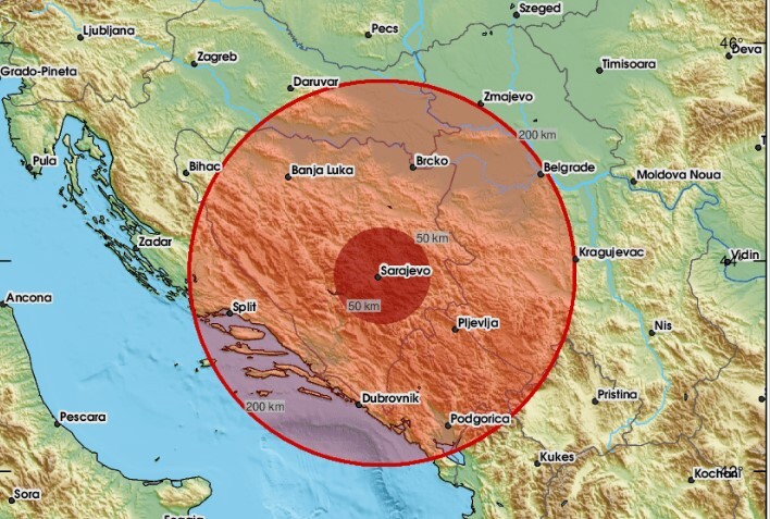 Zemljotres pogodio BiH, snažno se osjetio i u Sarajevu