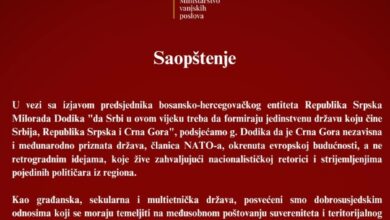 MVP Crne Gore odgovorilo na sulude ideje Dodika: “Vrijeme je da se regija riješi ovakvih političara”