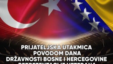 Za Dan državnosti BIH na Bilinom polju revijalni meč selekcija veterana Turske i BIH