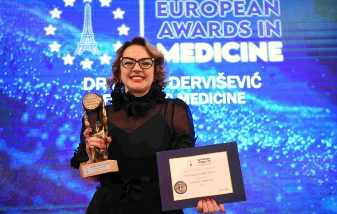 Emina Dervišević preuzela Evropsku nagradu za forenzičku medicinu