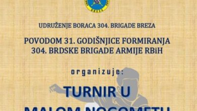 Udruženje boraca 304. brigade Breza: Turnir u malom nogometu