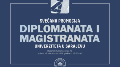 Univerzitet u Sarajevu u subotu promovira 3769 diplomantica i diplomanata, magistrantica i magistranata!