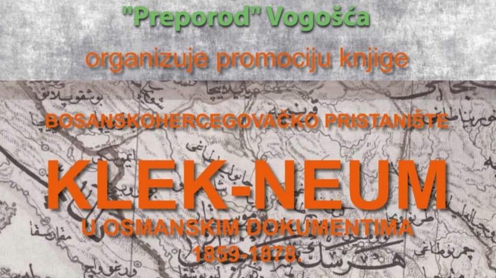 U Vogošći promocija knjige “Bosanskohercegovačko pristanište Klek-Neum u osmanskim dokumentima 1859-1878.” autora Demir Emira