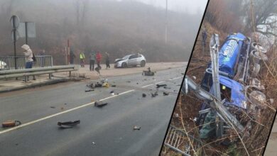Saobraćajna nesreća kod Kaknja: Kamion sletio s ceste