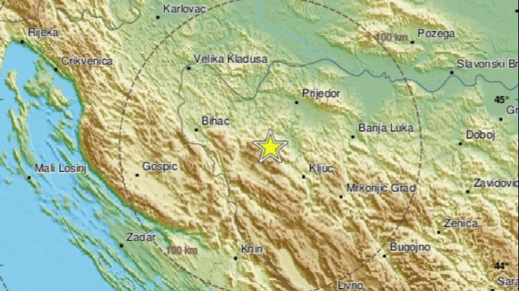 Zemljotres pogodio Bosnu i Hercegovinu: Epicentar u blizini Sanskog Mosta
