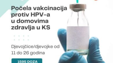 Počela vakcinacija protiv HPV-a u domovima zdravlja u Kantonu Sarajevo
