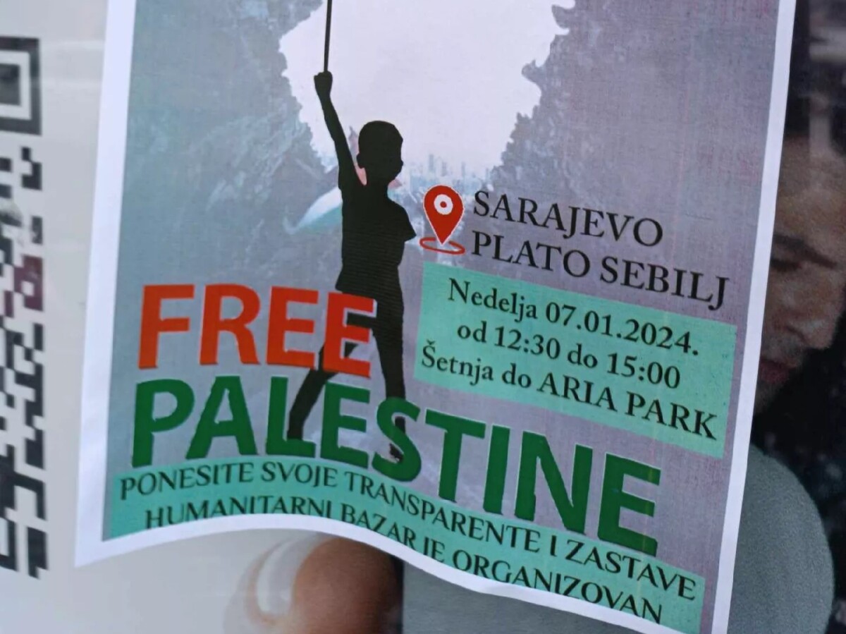 Sarajevo će danas ponovo iskazati svoju solidarnost s narodom Palestine