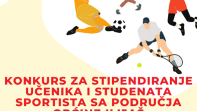 Konkurs za stipendiranje učenika i studenata sportista sa područja općine Ilijaš