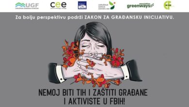 Poziv na usvajanje zakona o građanskoj inicijativi i zaštiti aktivista u FBiH