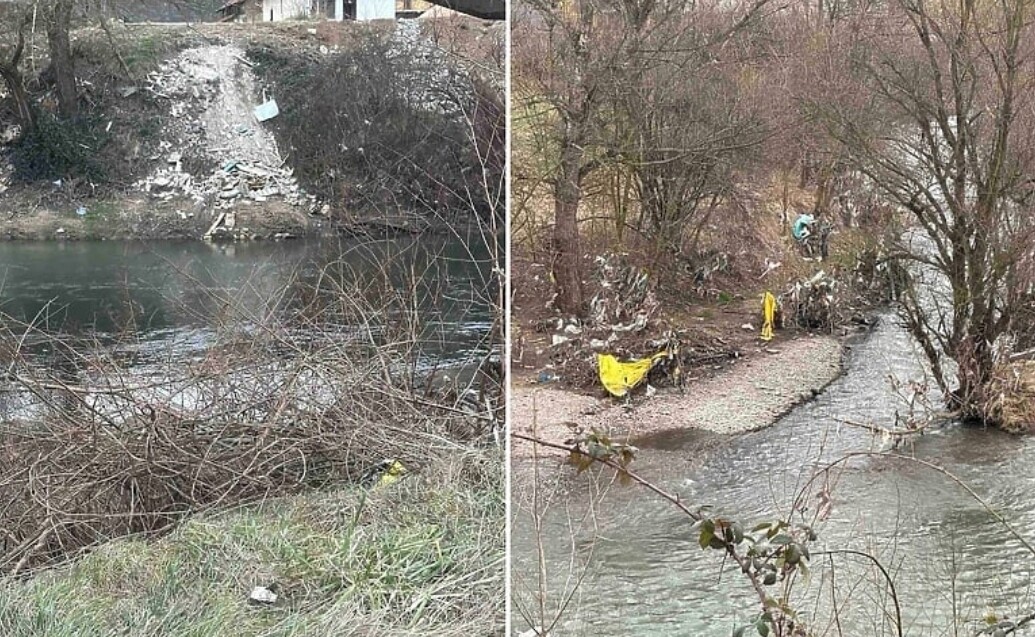 Divlja deponija kod Ilijaša: Građevinski otpad odlagan u rijeku Bosnu