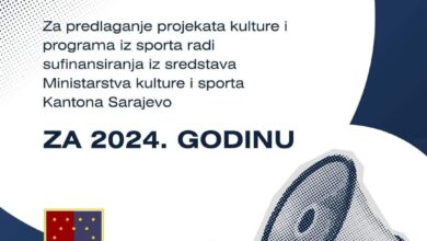 Ministarstvo kulture i sporta KS: Objavljeni javni pozivi za sufinansiranje projekata kulture i sporta za 2024. godinu