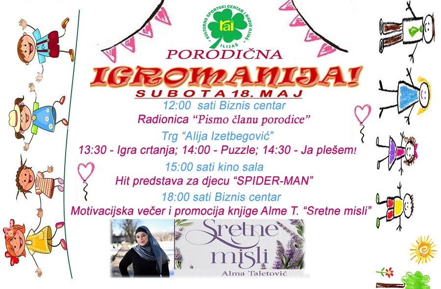 JU KSC i Radio Ilijaš organizuje u subotu zabavu „Porodična igromanija!“