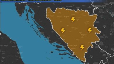 Upozorenje meteorologa: Nevrijeme širom BiH, moguće su i bujične poplave