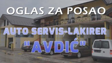 Oglas: Autoservis-lakirer “Avdić” u Starom Ilijašu zapošljava dva radnika