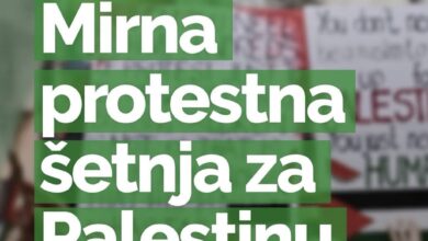 U Sarajevu sutra najavljena mirna protestna šetnja za Palestinu