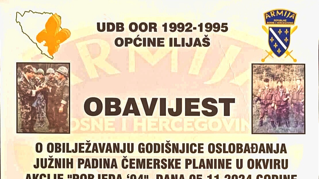 Sutra obilježavanje godišnjice oslobađanja južnih padina Čemerske planine u okviru akcije “Pobjeda 94”