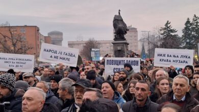 Bijeljina: Protest zbog Zakona o budžetskom sistemu