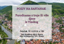 POZIV ZA PORODICE S TROJE ILI VIŠE DJECE IZ VISOKOG