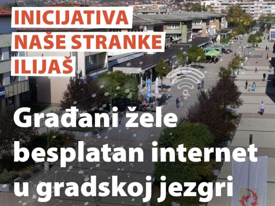 Na inicijativu Naše stranke Ilijaš bi mogao dobiti besplatan internet u gradskoj jezgri