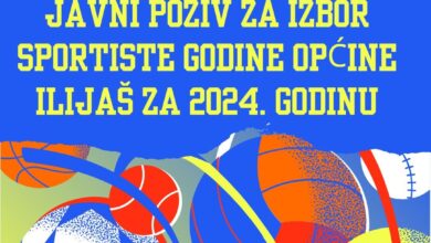 Objavljen Javni poziv za izbor sportiste godine Općine Ilijaš