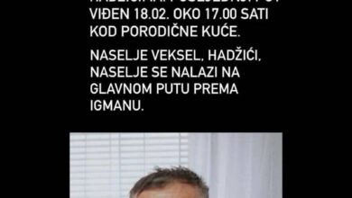 Nestao 57-godišnji muškarac iz Hadžića, posljednji put viđen prije dva dana