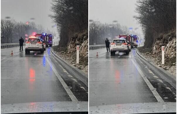 Na putu kod Igmana planuo autobus, saobraćaj blokiran u oba smjera