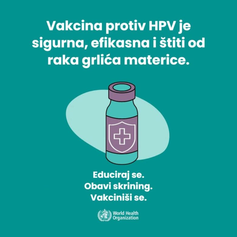 Obavijest o proširenju dobnih skupina za vakcinaciju protiv HPV-a