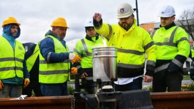 Ministar Šteta: Počelo spajanje šina na pruzi do Hrasnice