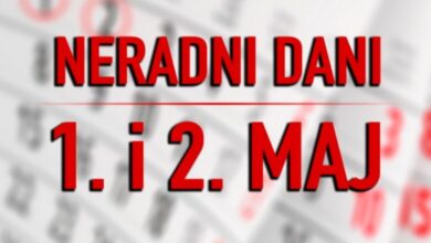 Neradni dani u Federaciji BiH 1. i 2. maj