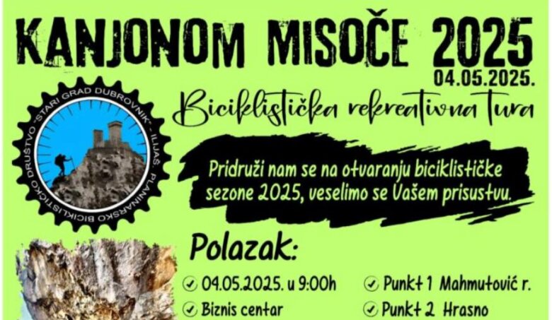 Biciklistička avantura kroz kanjon Misoče: Otvaranje biciklističke sezone 2025.
