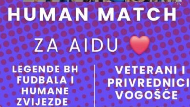 U VOGOŠĆI 25. MAJA HUMANITARNA UTAKMICA ZA LIJEČENJE NAŠE SUGRAĐANKE AIDE ČELOMEROVIĆ.