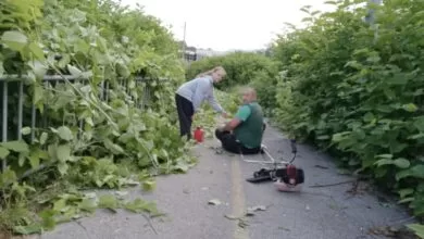 Ibiš Huseinović i njegova supruga volonterski pokosili i uredili zaraslu pješačku stazu prema školi u Starom Ilijašu