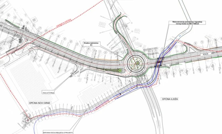 Raspisan tender za gradnju kružnog toka kod Aerodroma Sarajevo i dijela ceste do Stupske petlje