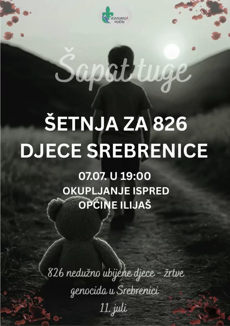 “Šapat tuge” u Ilijašu: Mladi SDA Ilijaš organizuju snažan podsjetnik na ubijenu djecu Srebrenice