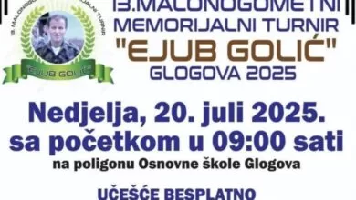 Memorijalni turnir “Ejub Golić” u Glogovoj kod Bratunca