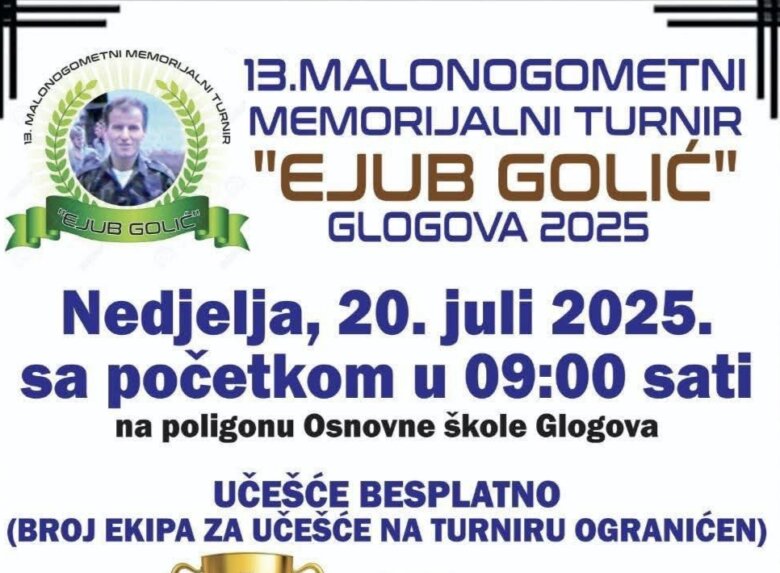 Memorijalni turnir “Ejub Golić” u Glogovoj kod Bratunca