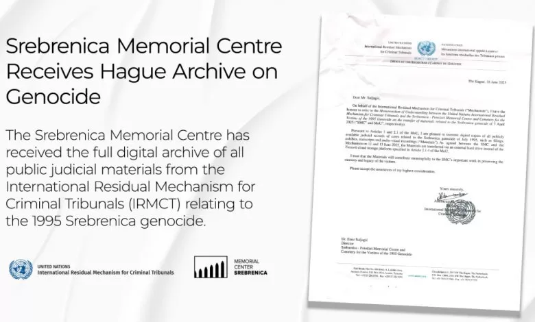 Memorijalni centar Srebrenica preuzeo haške arhivske dokumente
