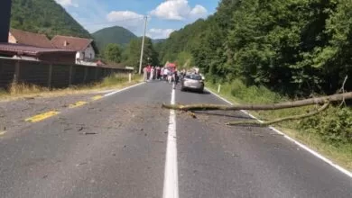 Stablo palo na cestu kod Srednjeg: Povrijeđeni motociklista prevezen na KUM