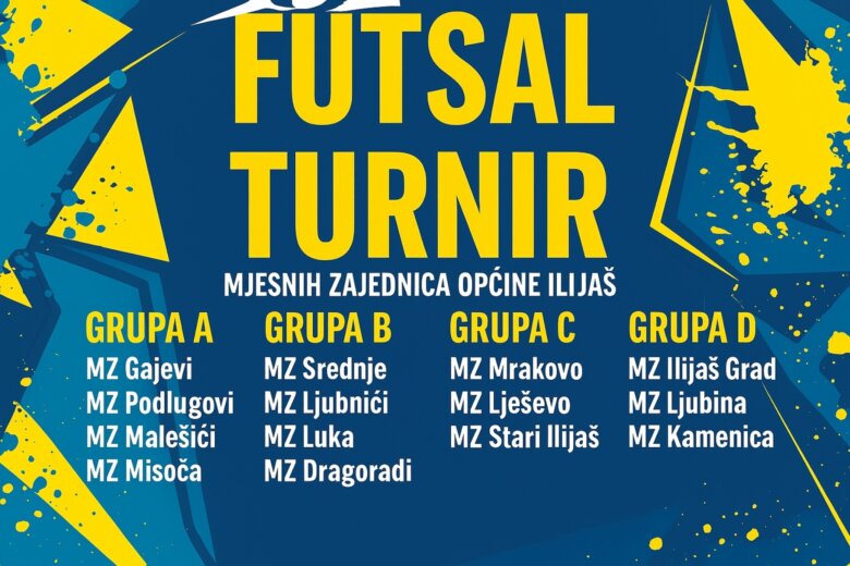 Poznate grupe za Turnir u futsalu MZ općine Ilijaš