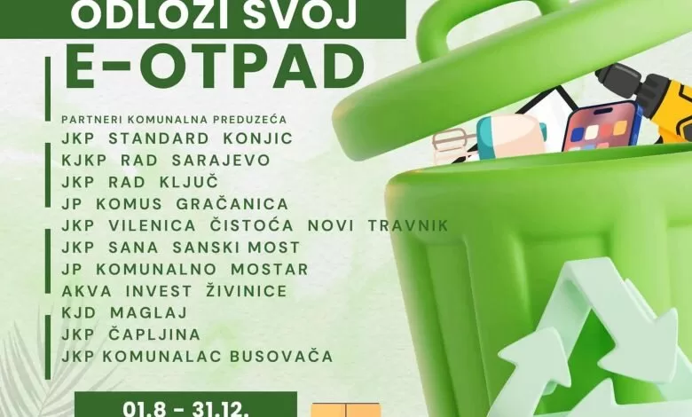 Zajedno za čistu budućnost: ZEOS eko-sistem i komunalna preduzeća FBIH pokreću veliku akciju prikupljanja e-otpada u BiH