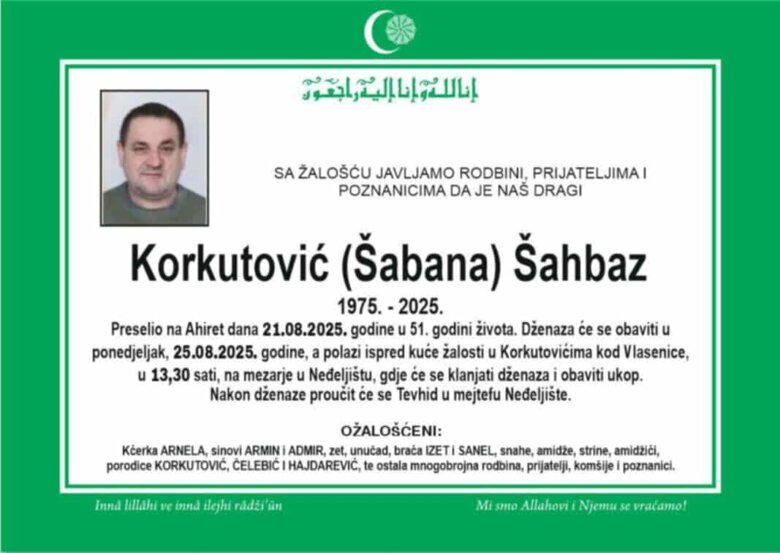 Na radnom mjestu preminuo Šahbaz Korkutović iz Ilijaša