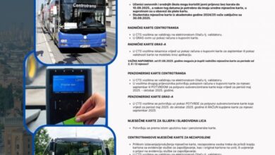 Centrotrans: Prodaja mjesečnih karata za javni gradski prevoz u KS počinje 1. septembra