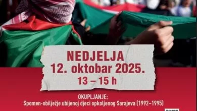 U nedjelju protest „Bosna i Hercegovina za slobodnu Palestinu“
