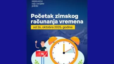 Od danas zimsko računanje vremena