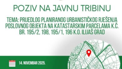 Općina Ilijaš: Poziv na javnu tribinu