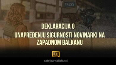 SafeJournalists mreža usvojila Deklaraciju o unapređenju sigurnosti novinarki na Zapadnom Balkanu