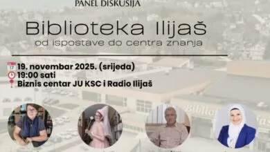 U srijedu panel diskusija “Biblioteka Ilijaš: od ispostave do centra znanja”