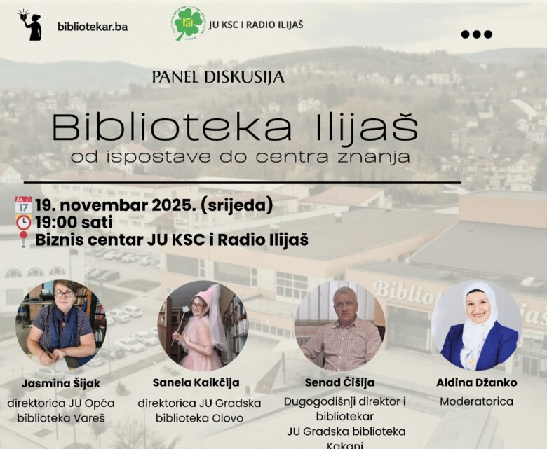 U srijedu panel diskusija “Biblioteka Ilijaš: od ispostave do centra znanja”