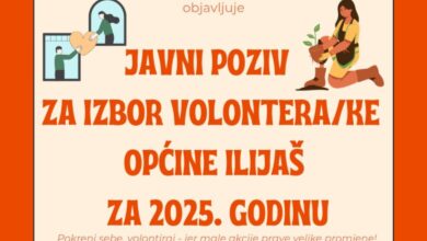 JAVNI POZIV ZA IZBOR VOLONTERA/KE OPĆINE ILIJAŠ ZA 2025. GODINU