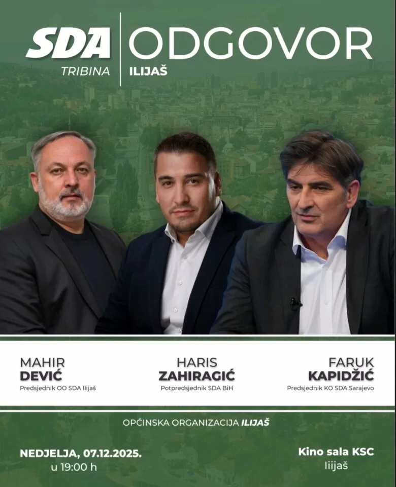 SDA Ilijaš organizuje tribinu „Odgovor“: Učestvuju Zahiragić, Dević i Kapidžić